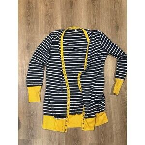 Richcoco  blue & yellow cardigan Size Large